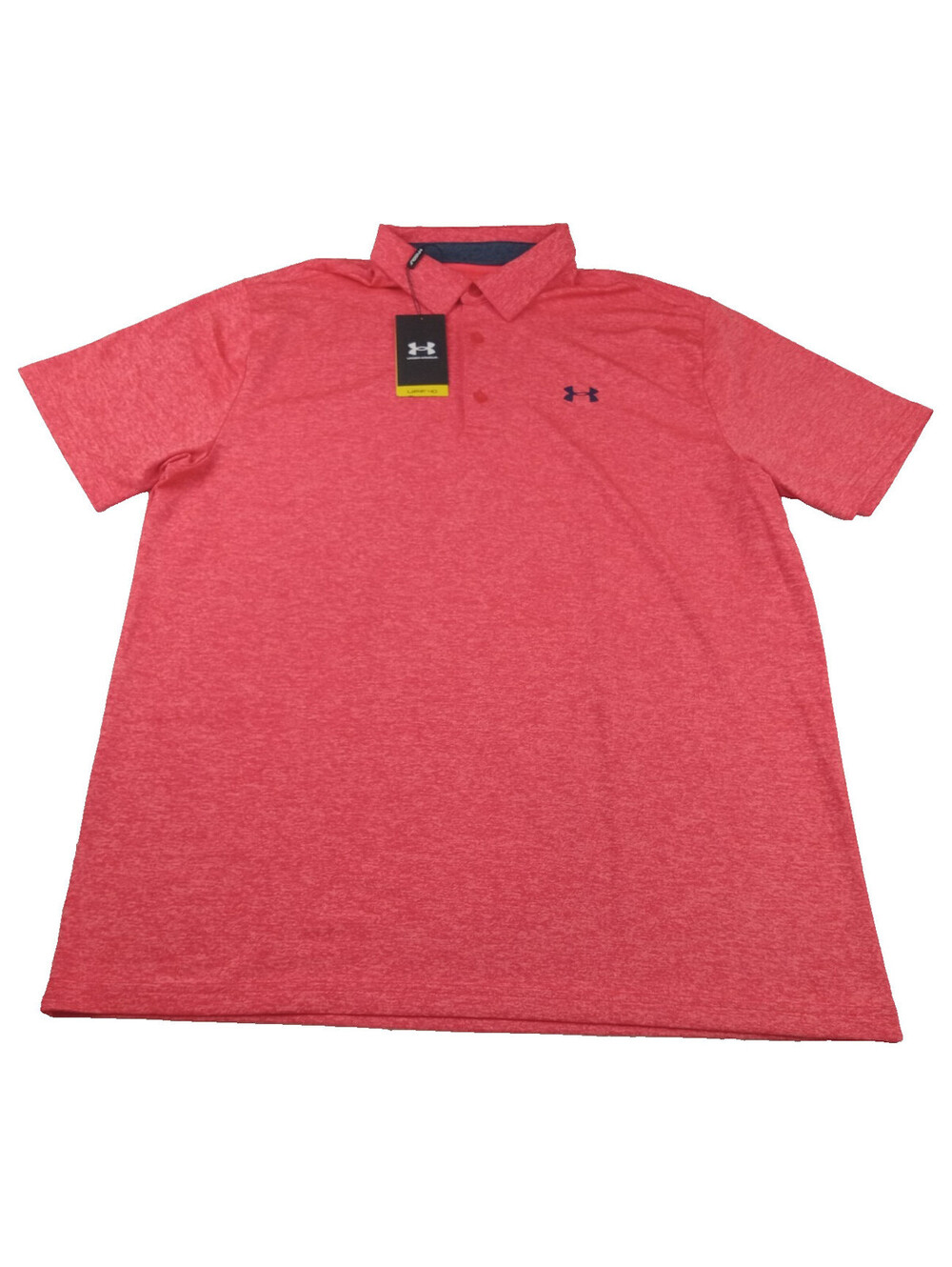 Under Armour Playoff Polo Shirt Mens XL Red Heather Loose Fit Short Sleeve NWT